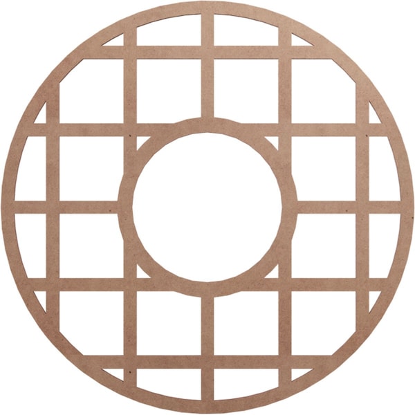 Ekena Millwork O'Neal Wood Fretwork Pierced Ceiling Medallion, Wood (Paint Grade), 26"OD x 9 1/2"ID x 3/8"T CMWP26X26X0375ONMF - main